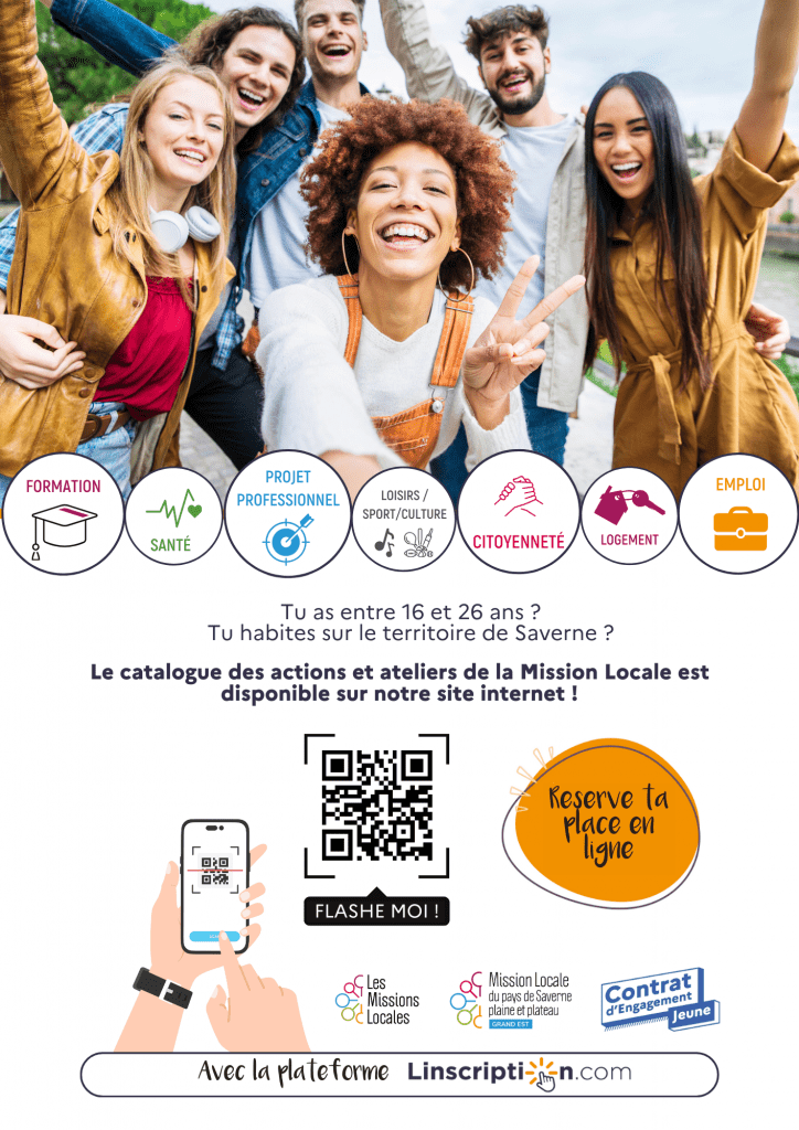 Flyer de promotion du catalogue en ligne des ateliers linscription.com